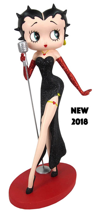 Betty Boop Classic Singer Black Glitter Dress